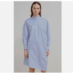 ★100% Authentic!! NWT Toteme Noma striped Asymmetric Shirt Dress M★